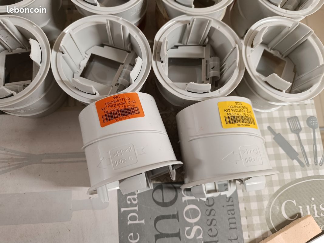 Piquage sanitaire pvc SAUTER, Diam.80/80 mm Twist & go sdb pour nesla