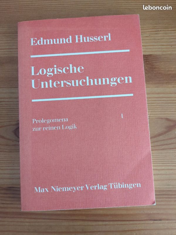 Husserl - Logische Untersuchungen - Prolegomena zur reinen Logik (image 1)