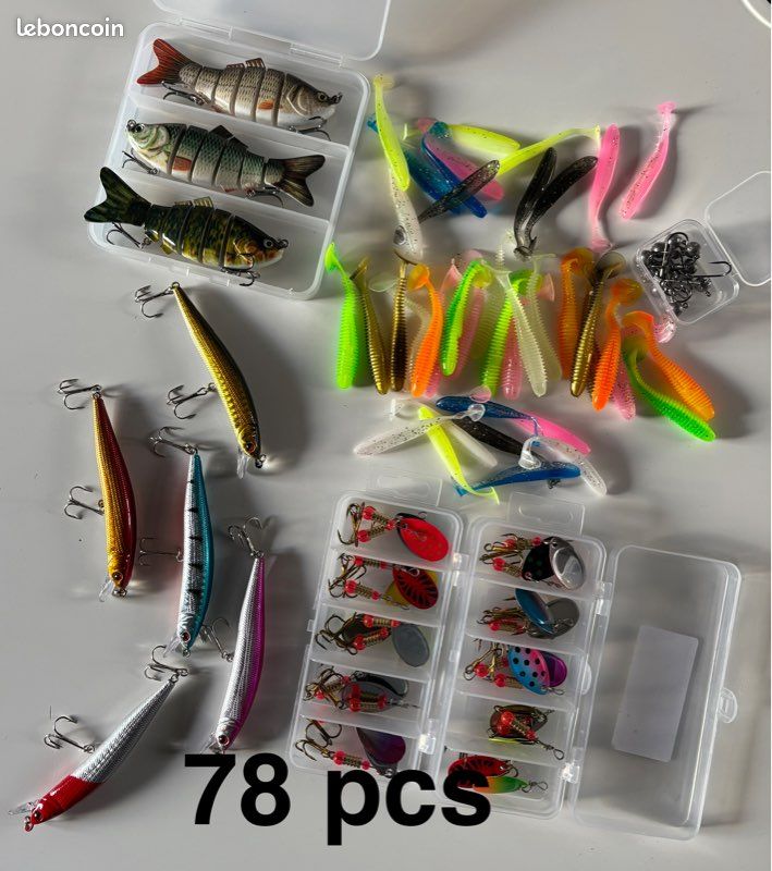 Lot De 2 Leurres De Pêche Neufs – Forme Poisson – Voir Photos