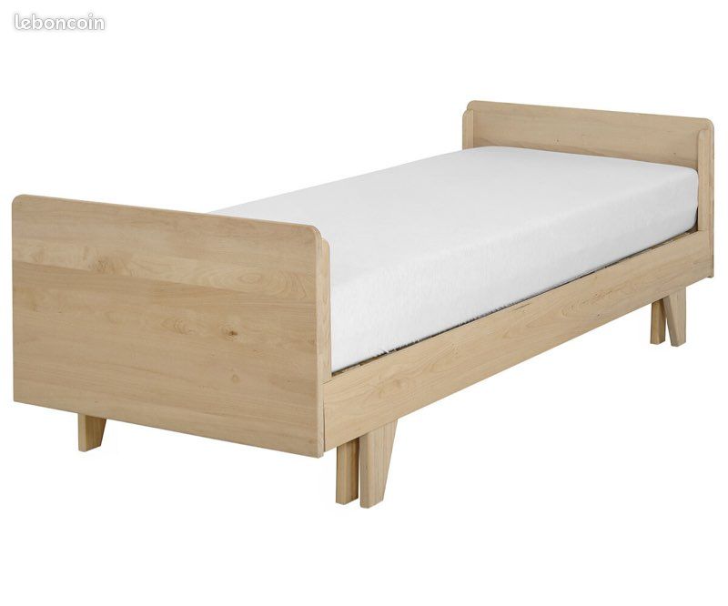 Lit gigogne ado avec matelas - Nature, bois massif (image 5)