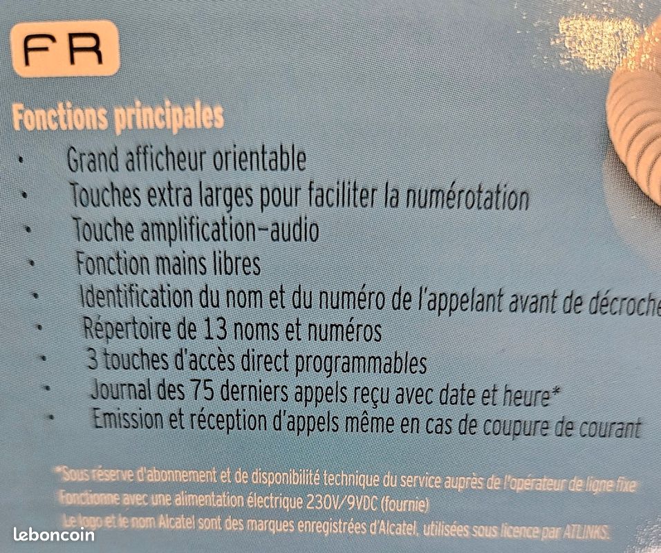 Téléphone fixe grosses touches (mal voyant) (image 4)