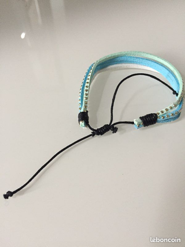 Bracelet strass bleu, vert, blanc, neuf (image 1)