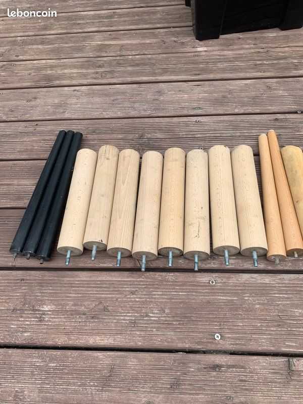 Lot de pied en bois pour lit table basse 2 / pièce (image 7)