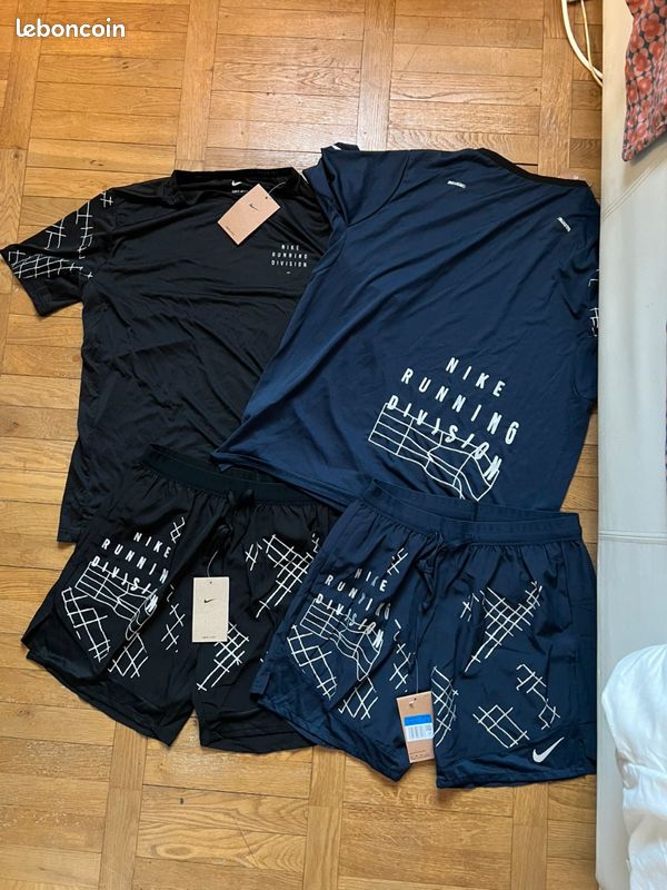 Lot ensembles nike running division bleu et noir (image 1)