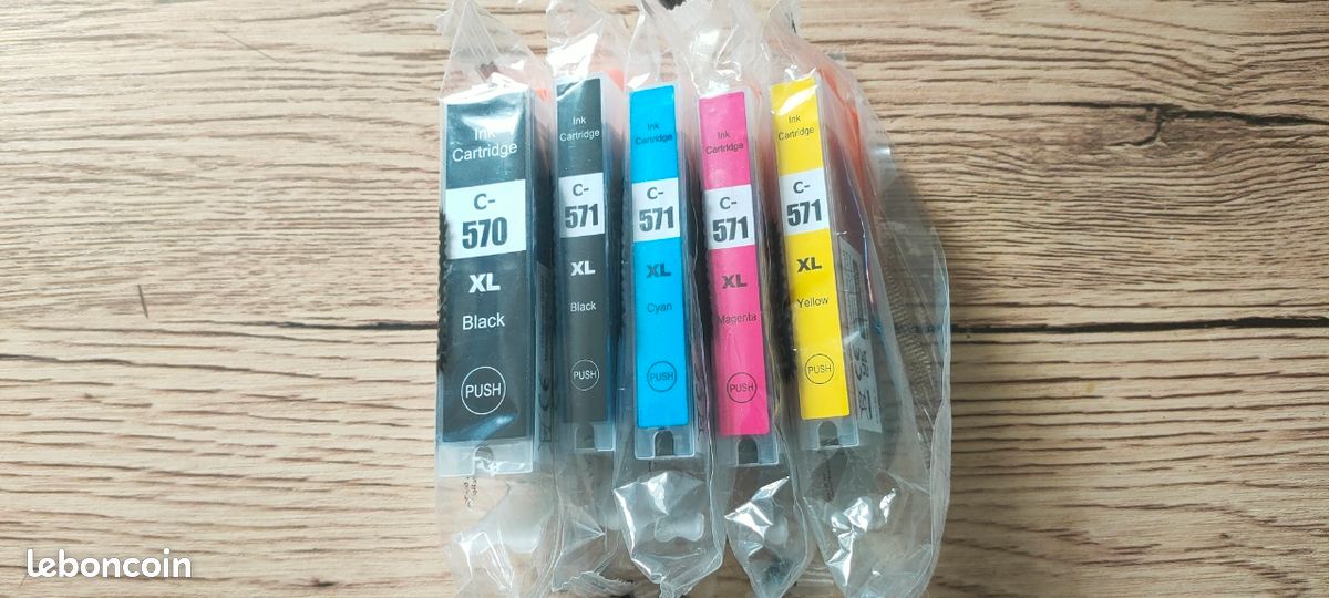 Cartouches Compatibles Canon PGI-570 CLI-571 – Pour PIXMA IP8750 – Neuves – Multicouleur