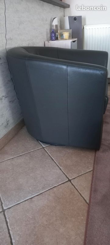 Fauteuil cabriolet pivotant cuir (image 3)