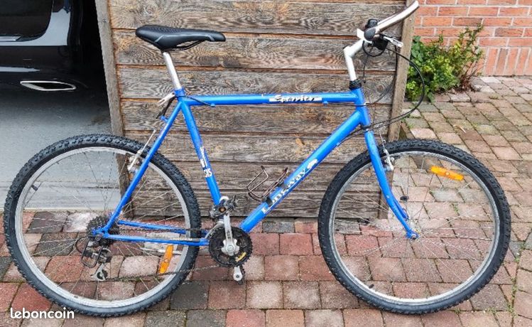 VTT Longway E-706 Homme – Bleu, Cadre Acier, 18 Vitesses, Bon état