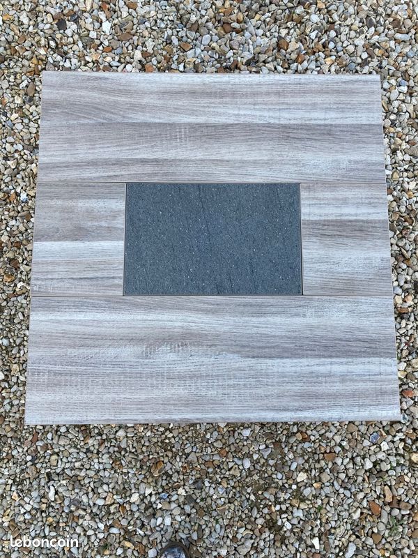Table basse carrée stone chêne gris (image 2)
