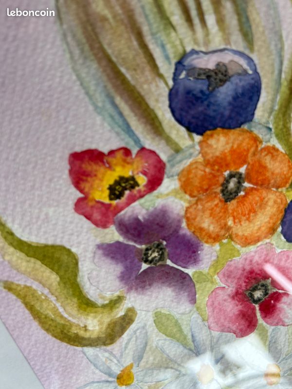 Cadre aquarelle bouquet de fleurs (image 4)