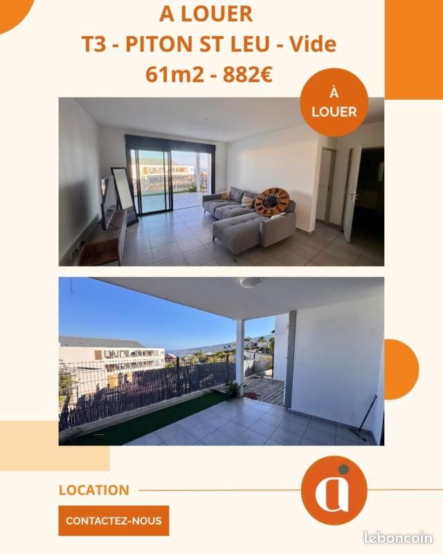 Appartement 3 pièces 61 m² · à Saint-Leu · 61 m² · 860 €/mois