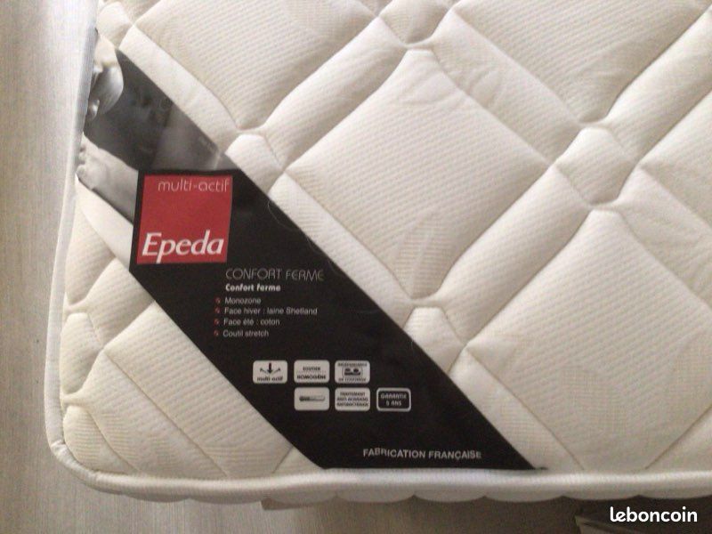 Matelas Epeda 80x190 et Sommier latte 80x190 (image 1)