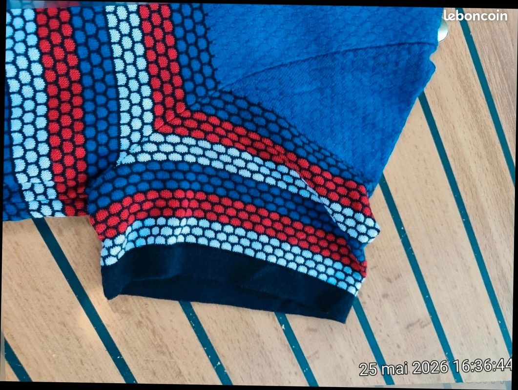 Robe En Maille Olga Santoni style Marine / marinière - Taille 46 (ESP) / 44 (FR) (image 6)