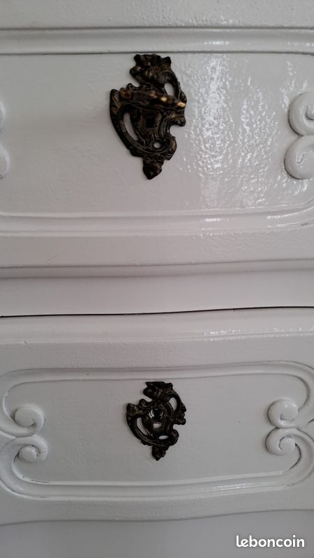 Commode vintage 2 tiroirs (image 2)