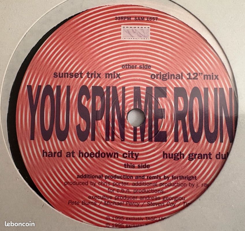 Vinyle - maxi UK - Infamy Feat Lawrie Demacque + George Michael + lettre signée - You Spin Me Round (1995) - Dead Or Alive - Promo LP (image 2)