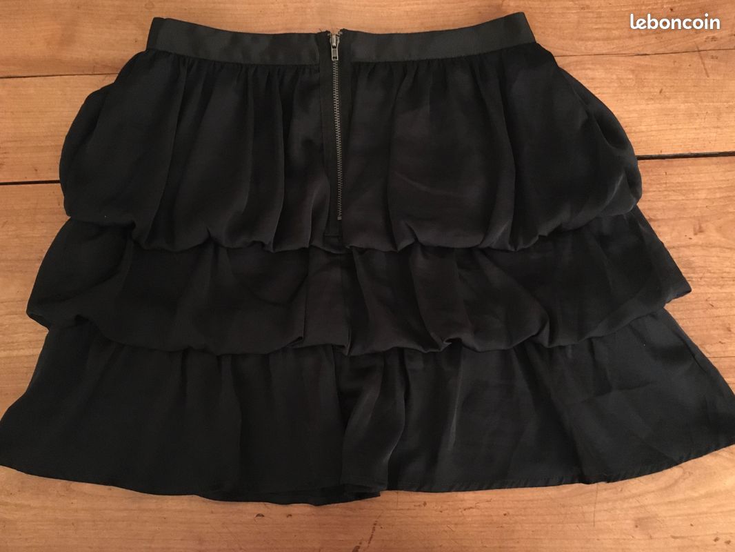 Jupe Courte A Volant Noir Jupe A Volant Jupe Courte U00e9vasu00e9e