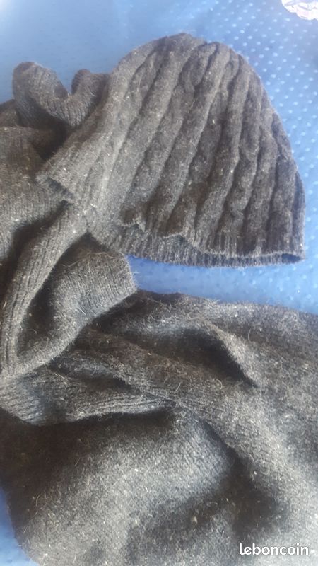 Ensemble bonnet et écharpe pour ado et femme (image 1)
