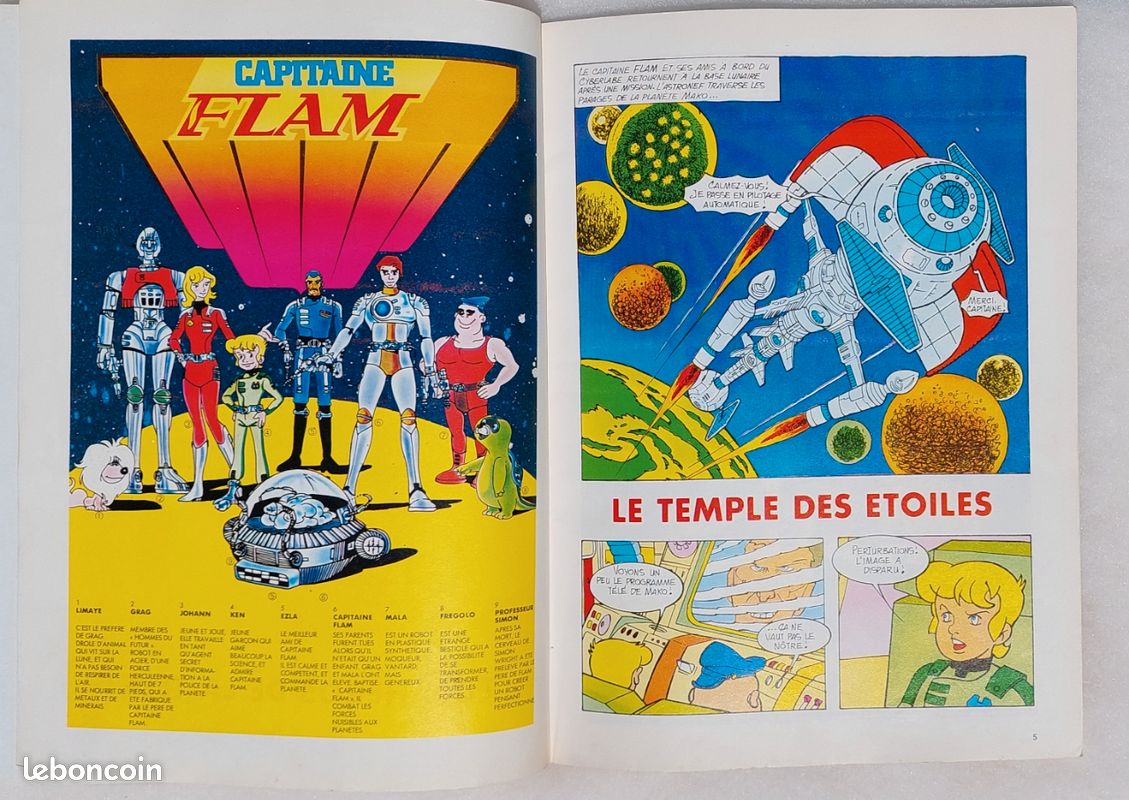 RARE CATALOGUE ANCIEN Capitaine Flam TF1 1981 gamme jouets popy & ceji