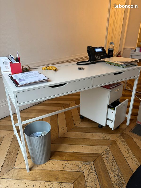 Bureau tiroir blanc IKEA (image 1)