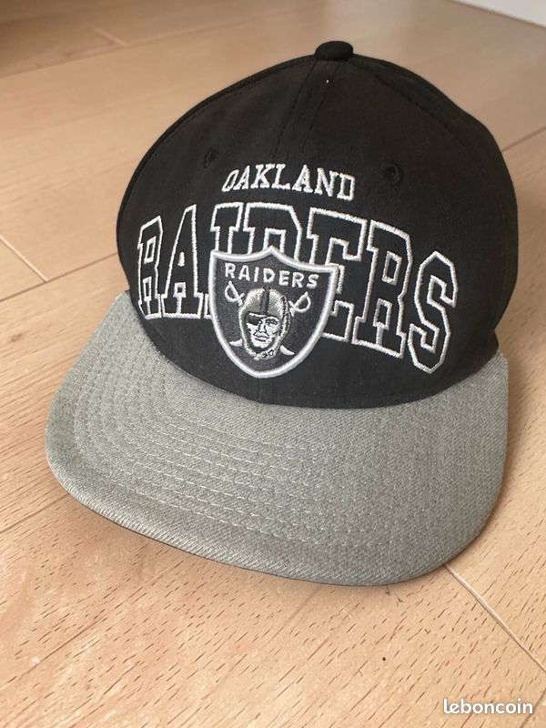 Casquette Snapback Vintage Los Angeles Raiders – Noir & Gris – Style Eazy-E / Hip-hop