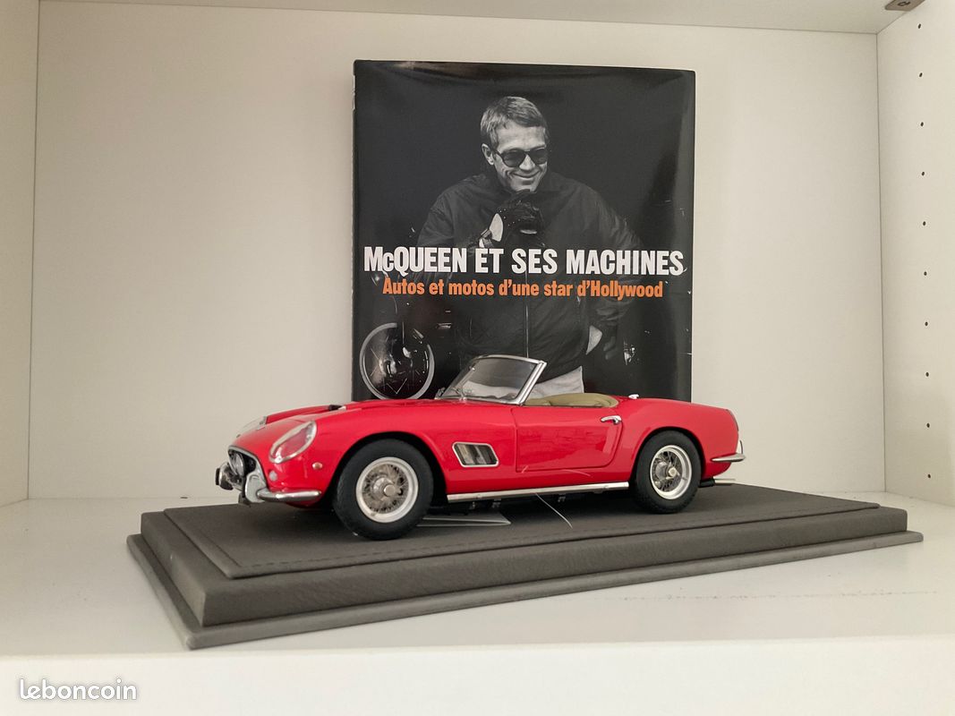 Rare. Ferrari 250 GT California swb 1960. Rosso/intérieur cuir tabac. Limited édition (épuisé) 1:18 CMC no looksmart, amalgam, BBR, exoto (Livraison gratuite) (image 1)