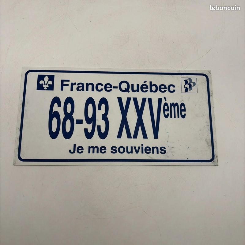 Authentique plaque d'immatriculation Canada Québec 1975 La Belle Province - Collection
