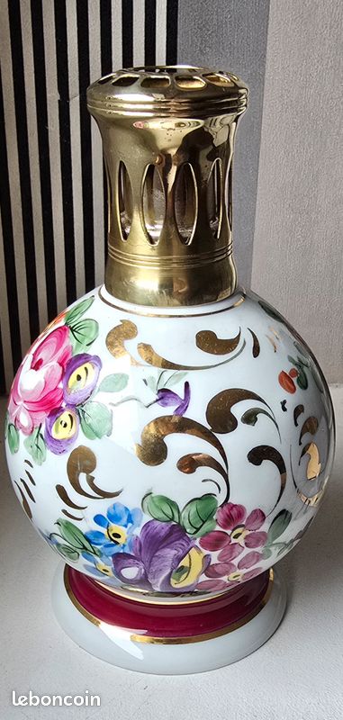 LAMPE BERGER PARIS Ancienne Faïence HENRIOT QUIMPER Bretagne, céramique/hr/ hb