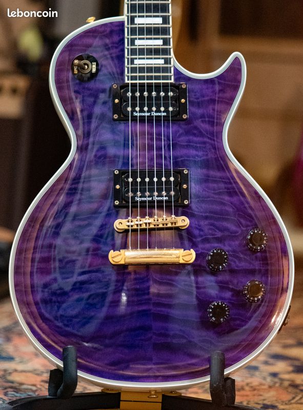 Guitare électrique Edwards LP CD/QM Purple/White Custom MIJ (image 2)