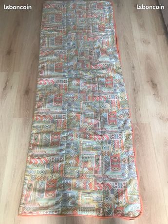 Vieux Sac De Couchage Seventies – Motif Fleuri Vintage – Déco Rétro Ou Camping