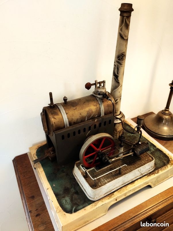 Machine à Vapeur Jouet Ancienne MG - Cuivre, Fonctionnelle - Occasion