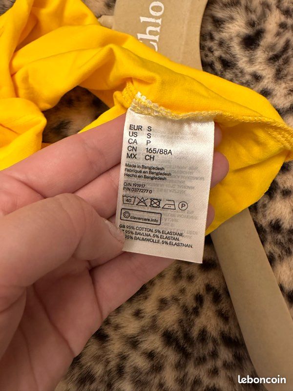 Jupe Courte Droite H&M - Taille S - Couleur Bleue/grise - Coton/polyamide - Très Bon état