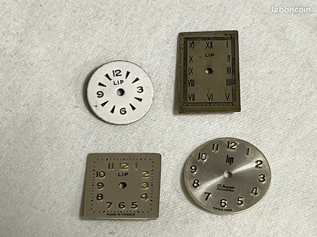 Lot D'anciens Petits Cadrans De Montre LIP - Occasion, Pour Collection Ou Réparation