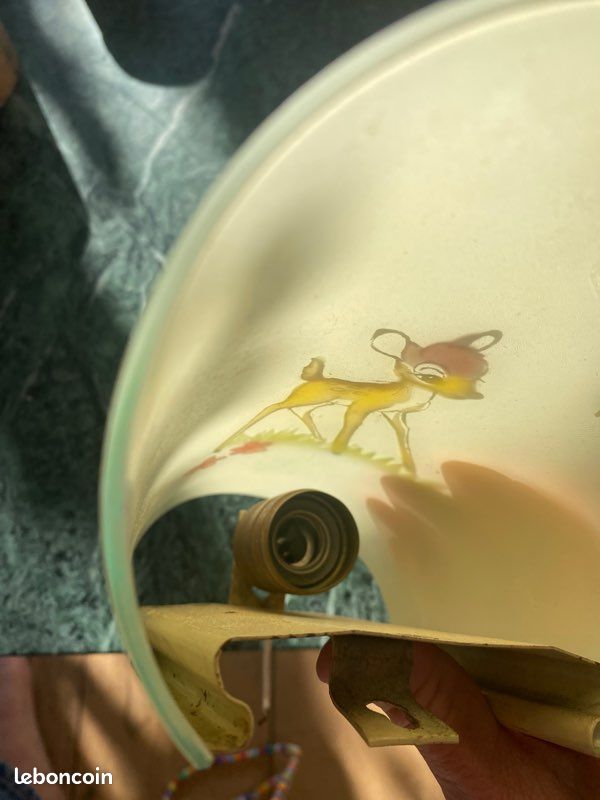 Applique Murale Vintage Bambi - Lumière Chambre Enfant - Années 70