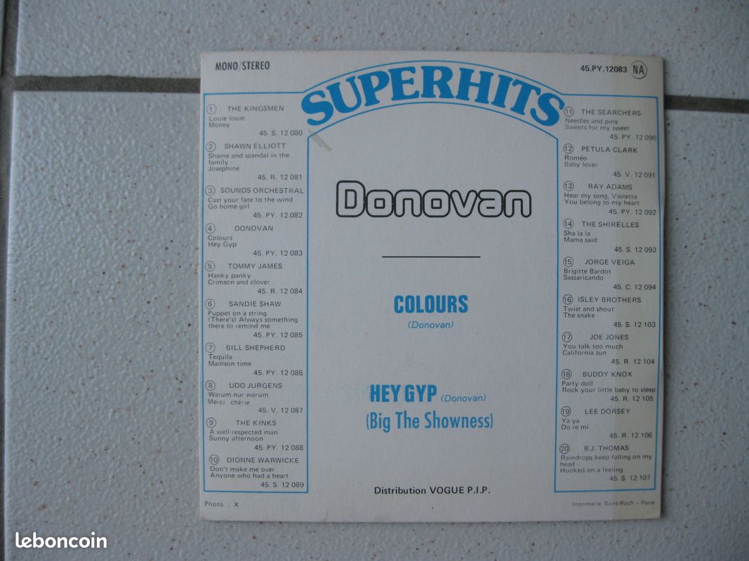 VINYLE 45 Tours SP de DONOVAN (image 2)
