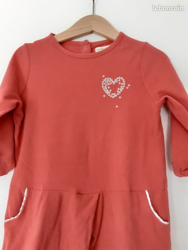 Robe fille été 4 ans corail Marque Vertbaudet (image 2)