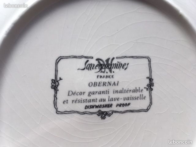 Assiette décorative Obernai Sarreguemines Alsace H Loux (image 2)