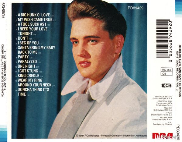 Elvis Presley, Johnny Cash, Charlie Rich, Willy De Ville x 5 CD's (image 2)