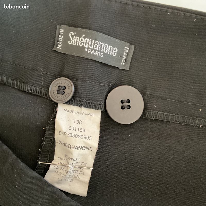 Pantalon noir femme SINEQUANONE taille 38 Vêtements