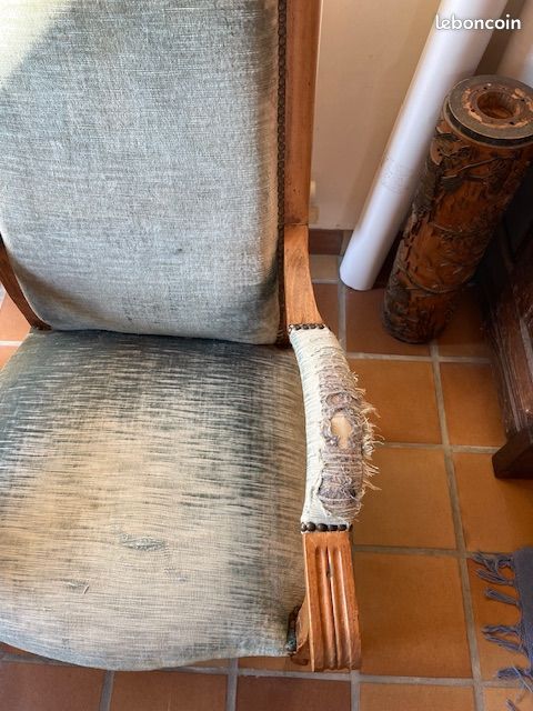 Fauteuils anciens style Louis XV/Louis XVI (image 6)