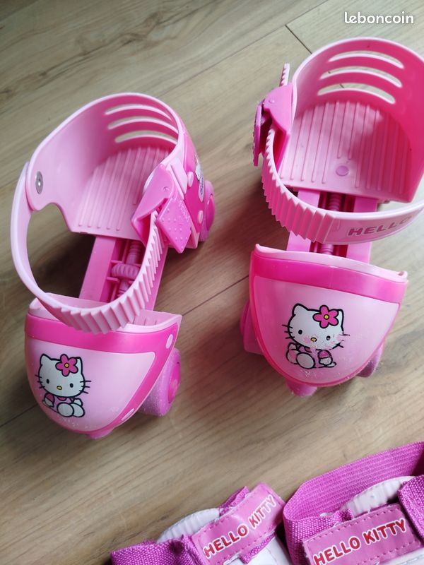 Rollers enfants Hello Kitty réglables + protections (25–28) - Sport & Plein air