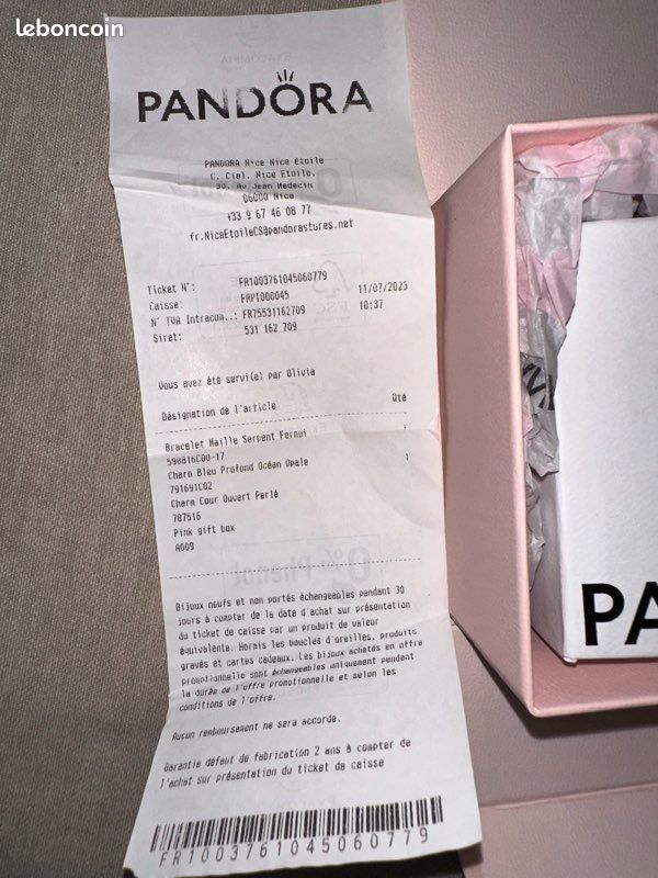 Bracelet Pandora + 2 Charm (image 4)