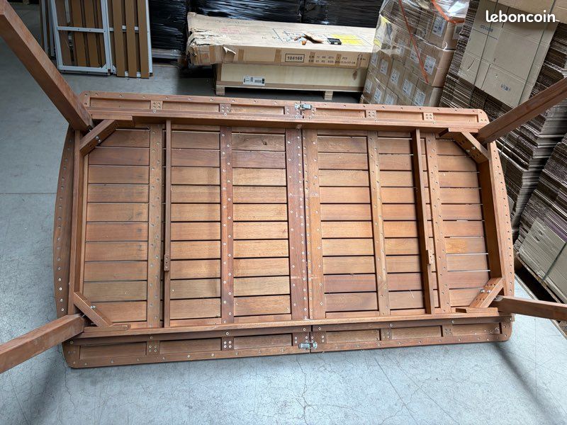 Table de jardin en acacias 8 personnes Neuve (image 4)