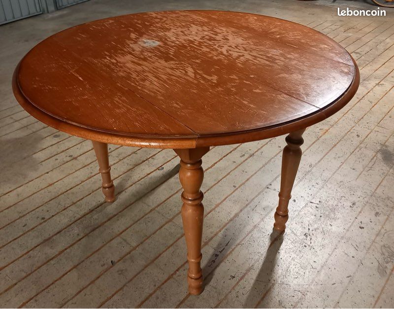 Table ancienne à bord pliable et avec rallonge (image 1)