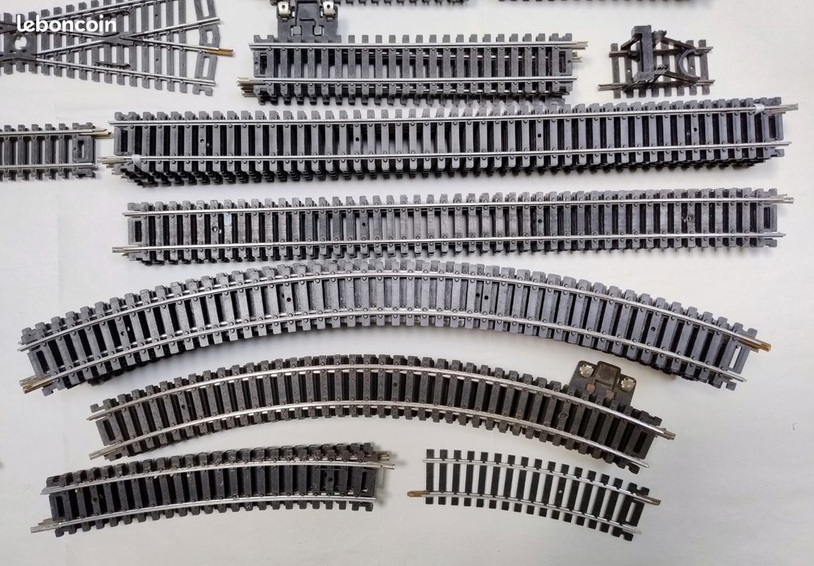 6 Rails Droits De Train Miniature - Réf 3021 - Occasion Pour Modélisme