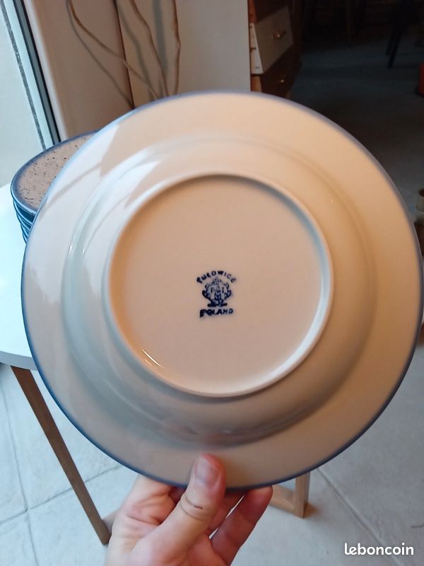 Lot De 6 Assiettes Plates Olympia En Acier émaillé - 24,5 Cm