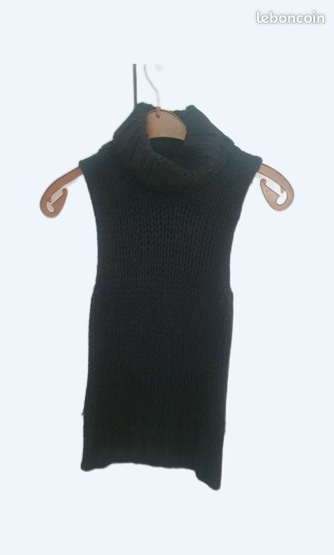 Pull col roulé sans manches (image 1)