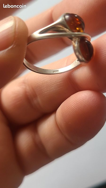 Bague en argent et Ambre magnifique (image 4)