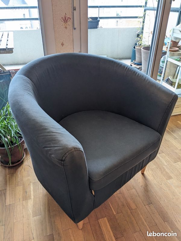 Fauteuil bleu/gris (image 1)