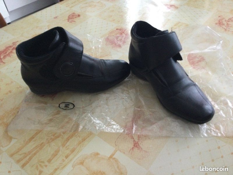Bottines cuir noires fourrées à l’intérieur (image 5)
