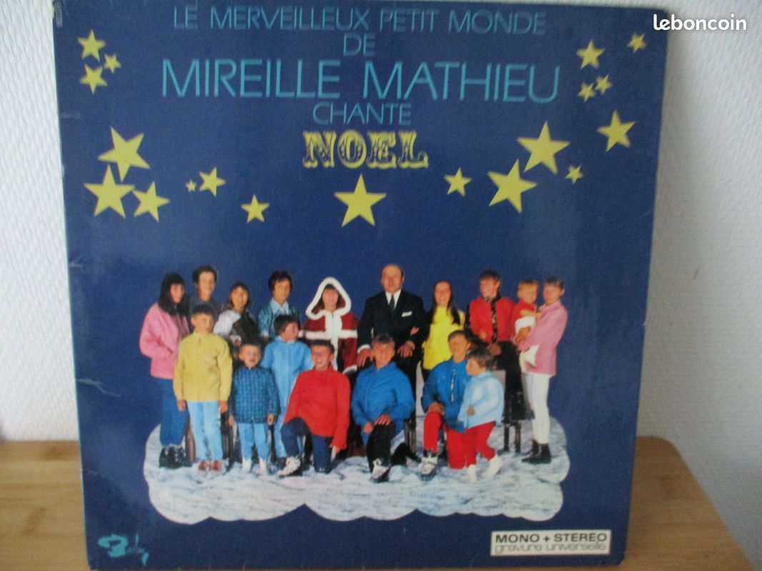 Disque vinyle Mireille Mathieu avec crèche Pop'up (PAZ) (image 1)