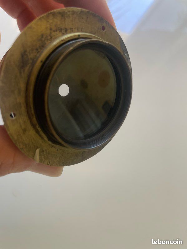 Objectif Grand Angle E. Liesegang N°5 En Laiton - 210mm F/19, Belle Optique Ancienne